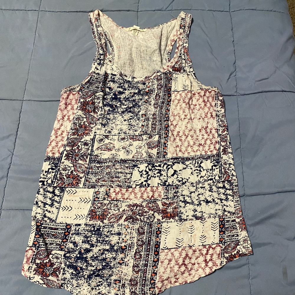 Floral Patchwork Sleeveless Top